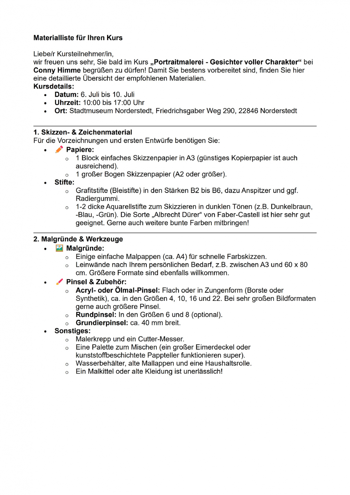 Materialliste Portrait-Malerei Gesichter voller Charakter Conny Himme_Bild0001-00